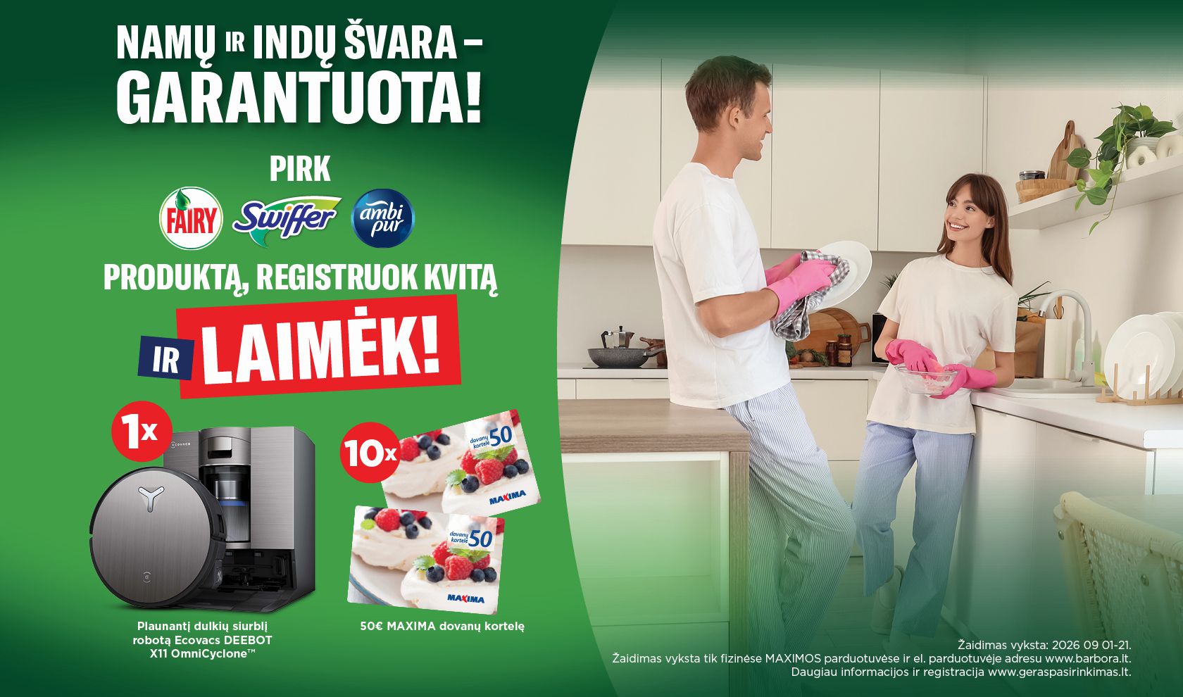 Namų ir indų švara - garantuota!